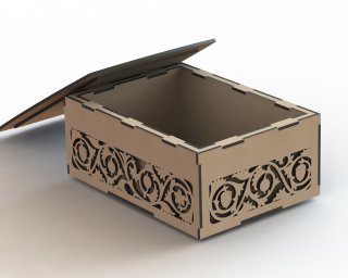 Макет "Коробка декорированная двустенная" 0