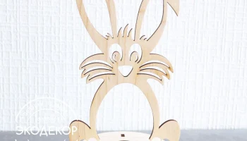 Макет "Подставка для пасхального кролика вектор"