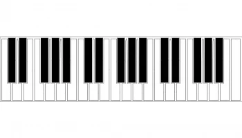 Силуэт фортепианной клавиатуры