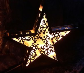 Макет "Звезда лампа снежинка ночник новый год лампа" 0