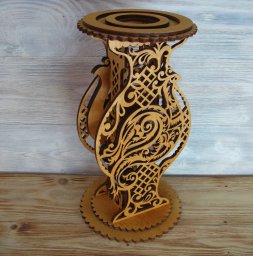 Макет "Декоративная ваза деревянная подставка для цветов" 3
