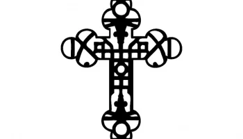 Макет "Декоративный христианский крест"