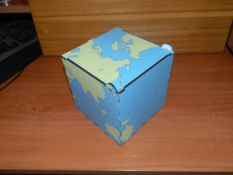 Макет "Коробка для карты мира" 3