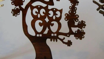 Макет "Сова держатель ювелирных изделий дерево подставка для ювелирных изделий"