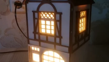 Макет "Светильник-ночник в форме домика"