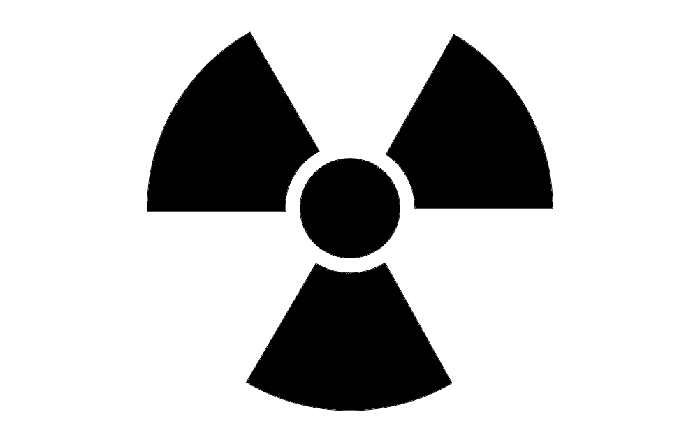 Знак распада. Знак радиации. Значок радиации. Трафарет радиация. Радиация рисунок.