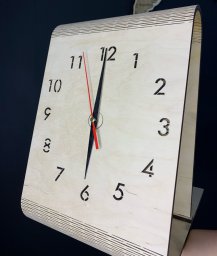 Макет "Креативные деревянные настольные часы" 0