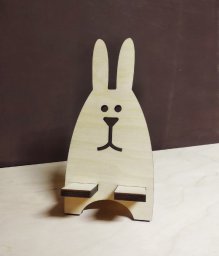 Макет "Креативный милый кролик настольная подставка для телефона" 0