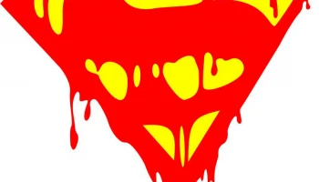 Макет "Кровоточащий супермен логотип вектор"