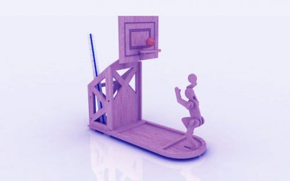 Макет "Баскетбол подставка для ручек 3 мм" 0