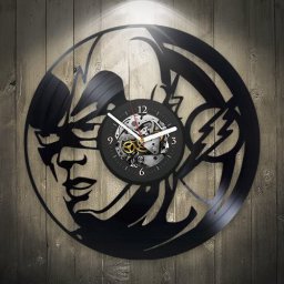 Макет "Настенные часы с виниловой пластинкой Капитан Америка" 0