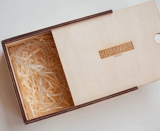 Макет "Деревянная упаковочная коробка с раздвижной крышкой 180×180 3 мм" 0