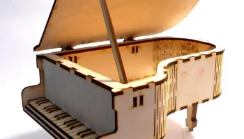 Макет "Шкатулка в форме пианино"