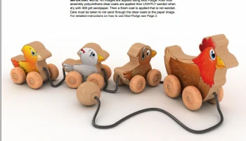 Макет "Деревянная игрушка Henny penny pull along toy деревянная игрушка план набор"