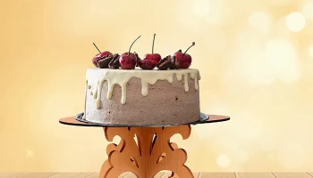 Макет "Деревянный декор подставка для торта"