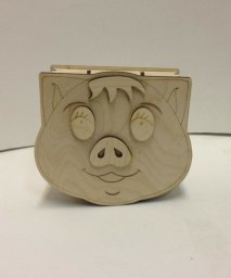 Макет "Деревянная милая свинья подарочная коробка" 0