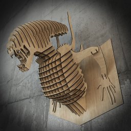 Макет "Инопланетный 3d шаблон для декора стен" 0