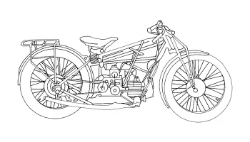 Layout Old motorcycle #1464127751