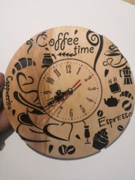 Макет "Шаблон настенных часов для кофе" 0