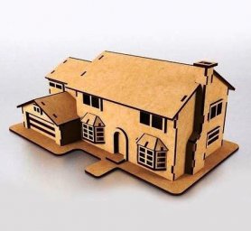 Деревянная модель дома Симпсонов 0