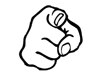 Макет "Рука, указывающая палец" 0