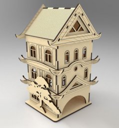 Макет "Декоративная пагода чайный домик" 1