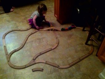 Макет "Железнодорожный путь для игрушечного поезда" 0
