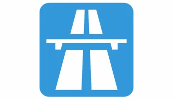 Макет "Дорожный знак автомагистраль или скоростное шоссе"
