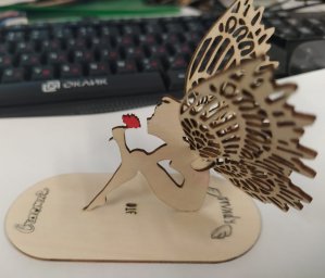 Макет "Деревянный ангел декор стола" 0