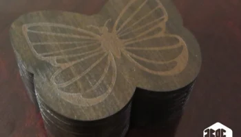 Макет "Коробка для бабочек с крышкой"