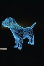 Макет "Собака 3d светодиодный ночник" 0