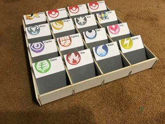 Макет "Коробка для сортировки торговых карт" 0