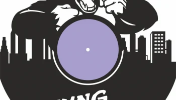 Макет "Настенные часы с виниловой пластинкой King Kong"