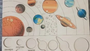 Макет "Планеты детская головоломка солнечная система монтессори игрушки"