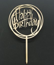 Макет "Декор счастливый день рождения торт топпер" 0