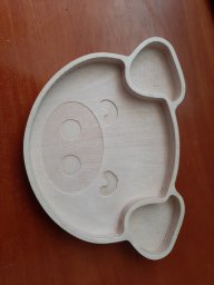 Макет "Свинья тарелка деревянная тарелка в форме животного" 0
