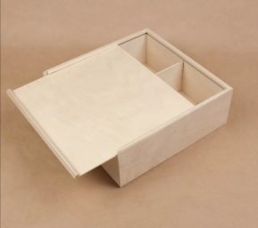 Макет "Деревянная коробка с раздвижной крышкой шаблон 3 мм" 0