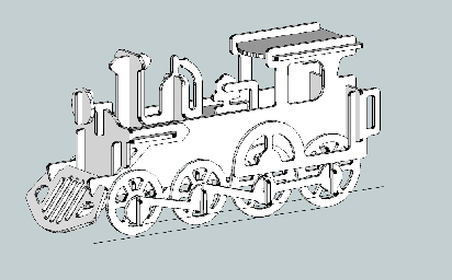 Макет "3d модель локомотива" 0