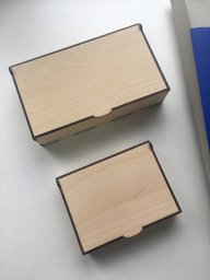 Макет "Деревянные коробки с крышками" 0
