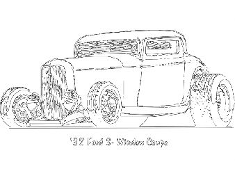 Макет "32 форд 3 окна купе" 0