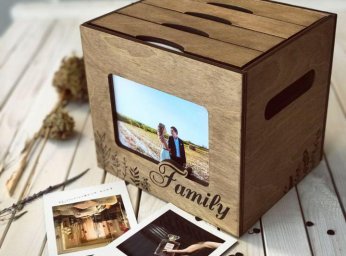 Макет "Деревянная коробка для фотоальбома" 0