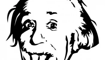 Альберт Эйнштейн гений мем трафарет