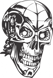 Макет "Человеческий череп скелет" 0