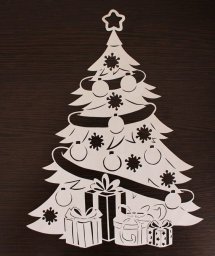 Макет "Симпатичное рождественское украшение деревянный рождественский орнамент" 0