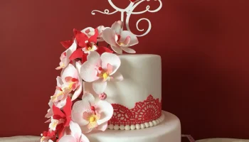 Макет "Шаблон топпера для свадебного торта с сердечками"