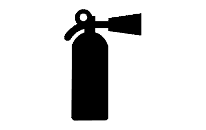 Layout Silhouette of a fire extinguisher #3893826148 0