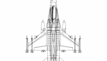 Макет "F16 вид сверху"