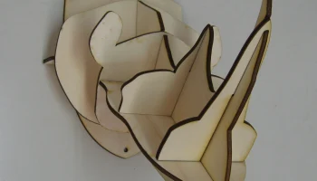Голова носорога настенный декор 3d головоломка