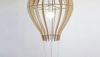 Макет "Шаблон потолочного светильника с дизайном воздушного шара"