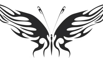 Макет "Векторная татуировка бабочки"